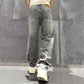 Jacquard-denim-jeans